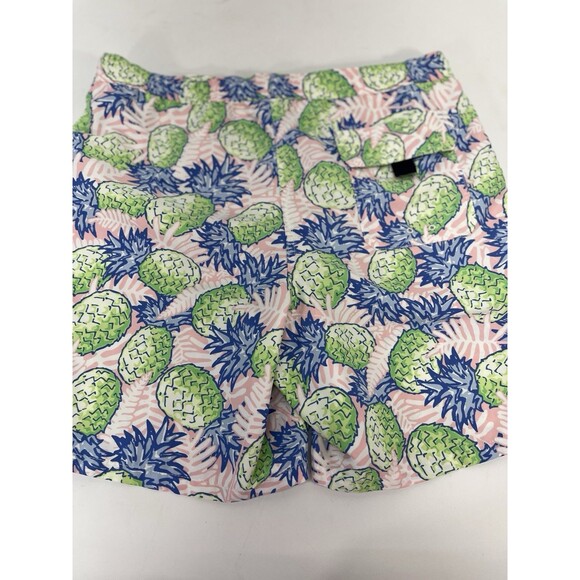 Vineyard Vines Mens Pineapple Print Pink Blue Green Swim Trunks Drawstring Sz Sm - Picture 3 of 8